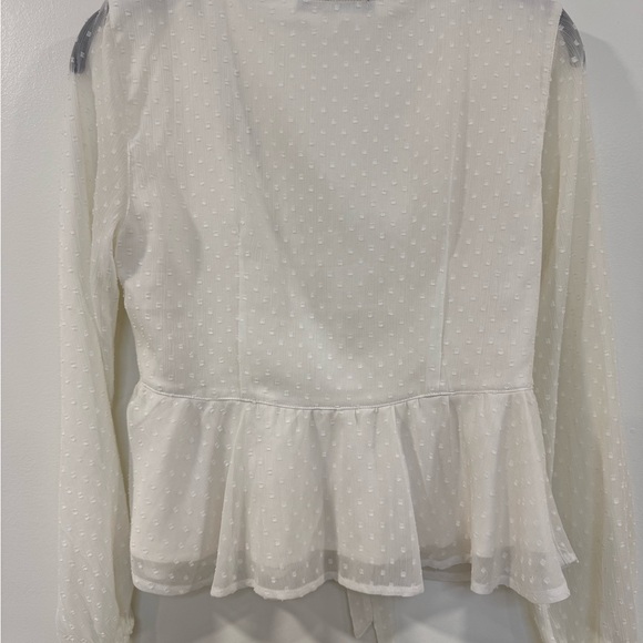 Abercrombie & Fitch White Peplum Blouse - Picture 5 of 9